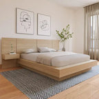 Ensemble de chambre à coucher 4 pièces Napa avec table de chevet flottante