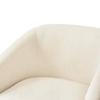 Fauteuil de salon moderne LUE BONA, rembourré, pivotant en bois, de style tonneau