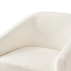 Fauteuil de salon moderne LUE BONA, rembourré, pivotant en bois, de style tonneau