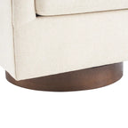 Fauteuil de salon moderne LUE BONA, rembourré, pivotant en bois, de style tonneau