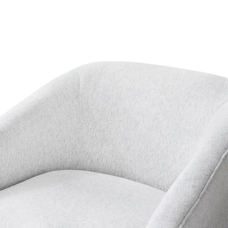 Fauteuil de salon moderne LUE BONA, rembourré, pivotant en bois, de style tonneau