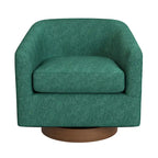 Fauteuil de salon moderne LUE BONA, rembourré, pivotant en bois, de style tonneau