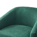 Fauteuil de salon moderne LUE BONA, rembourré, pivotant en bois, de style tonneau