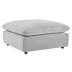 Ottoman en velours haute performance Commix garni de duvet et surdimensionné