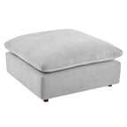 Ottoman en velours haute performance Commix garni de duvet et surdimensionné