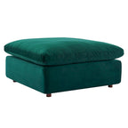 Ottoman en velours haute performance Commix garni de duvet et surdimensionné