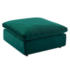 Ottoman en velours haute performance Commix garni de duvet et surdimensionné