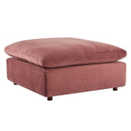 Ottoman en velours haute performance Commix garni de duvet et surdimensionné