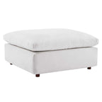 Ottoman en velours haute performance Commix garni de duvet et surdimensionné