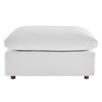 Ottoman en velours haute performance Commix garni de duvet et surdimensionné