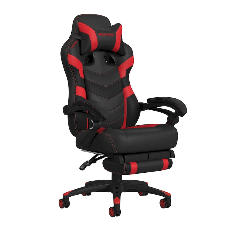 Chaise de jeu RESPAWN 110 Pro - Chaise de jeu avec repose-pieds, chaise de bureau ergonomique