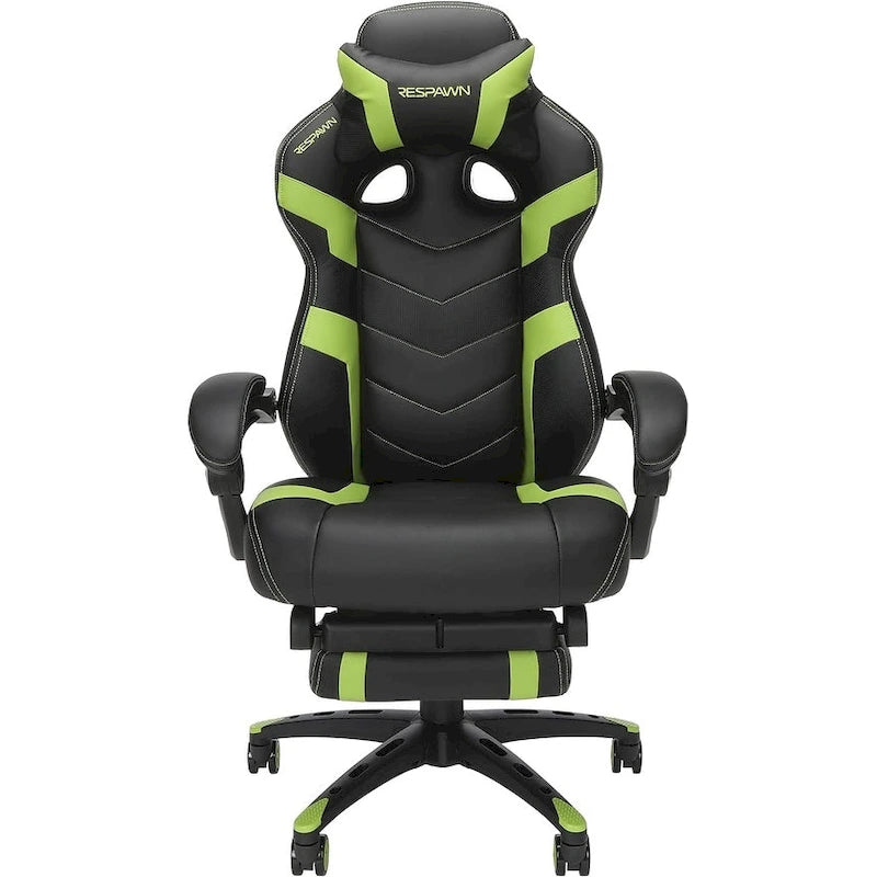 Chaise de jeu RESPAWN 110 Pro - Chaise de jeu avec repose-pieds, chaise de bureau ergonomique