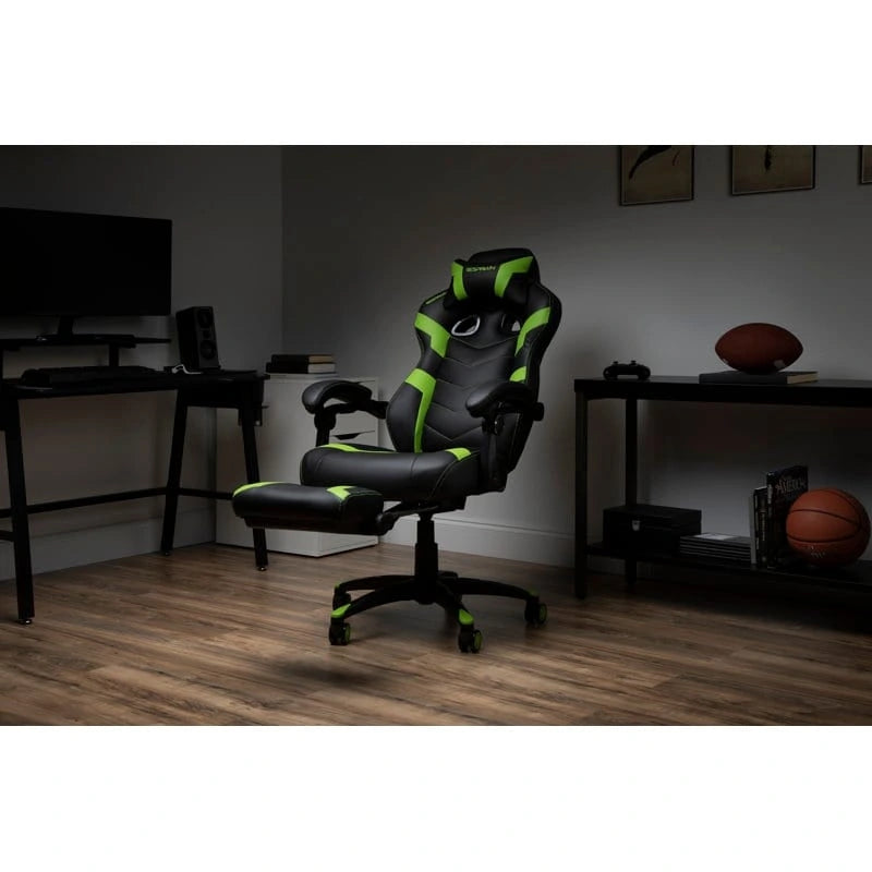 Chaise de jeu RESPAWN 110 Pro - Chaise de jeu avec repose-pieds, chaise de bureau ergonomique