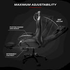 Chaise de jeu RESPAWN 110 Pro - Chaise de jeu avec repose-pieds, chaise de bureau ergonomique