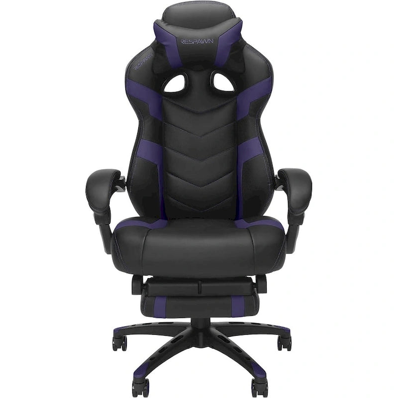 Chaise de jeu RESPAWN 110 Pro - Chaise de jeu avec repose-pieds, chaise de bureau ergonomique