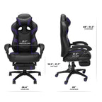 Chaise de jeu RESPAWN 110 Pro - Chaise de jeu avec repose-pieds, chaise de bureau ergonomique