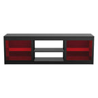 Meuble TV Console Moderne 66" avec LED RGB pour TV jusqu'à 75"