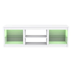 Meuble TV Console Moderne 66" avec LED RGB pour TV jusqu'à 75"