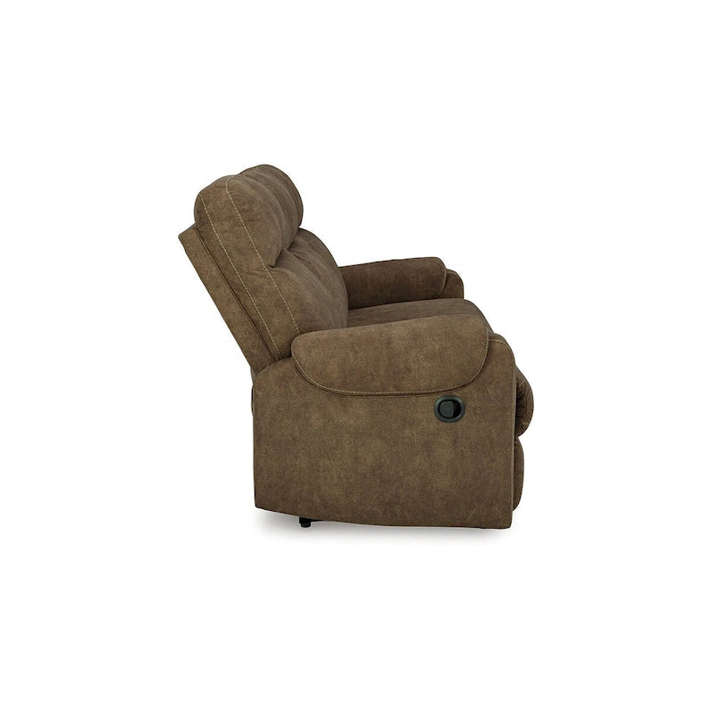 Canapé inclinable 3 places en similicuir marron, 86 po L