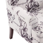 Fauteuil d'appoint avec pieds tournés, lot de 2, bleu/beige/gris