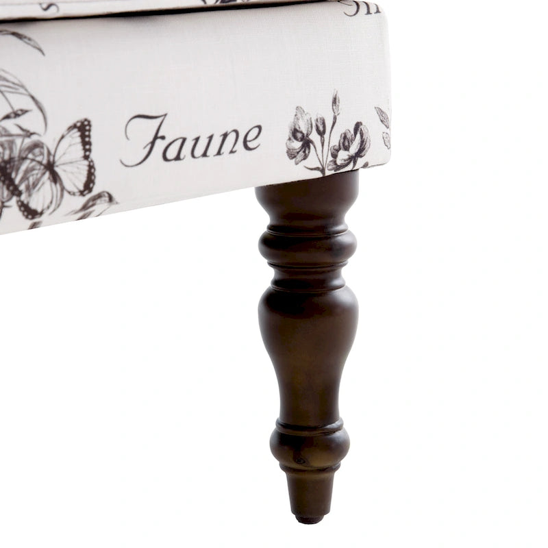 Fauteuil d'appoint avec pieds tournés, lot de 2, bleu/beige/gris