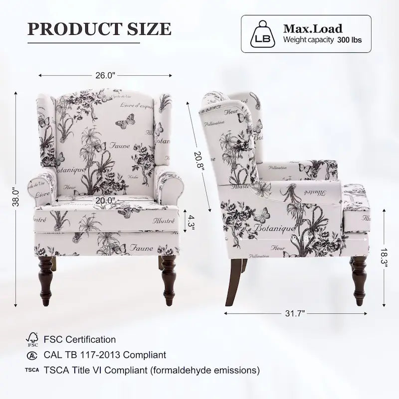 Fauteuil d'appoint avec pieds tournés, lot de 2, bleu/beige/gris