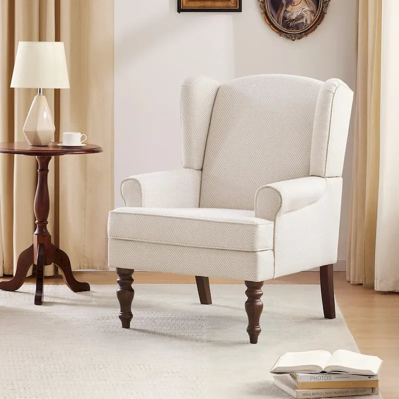 Fauteuil d'appoint avec pieds tournés, lot de 2, bleu/beige/gris