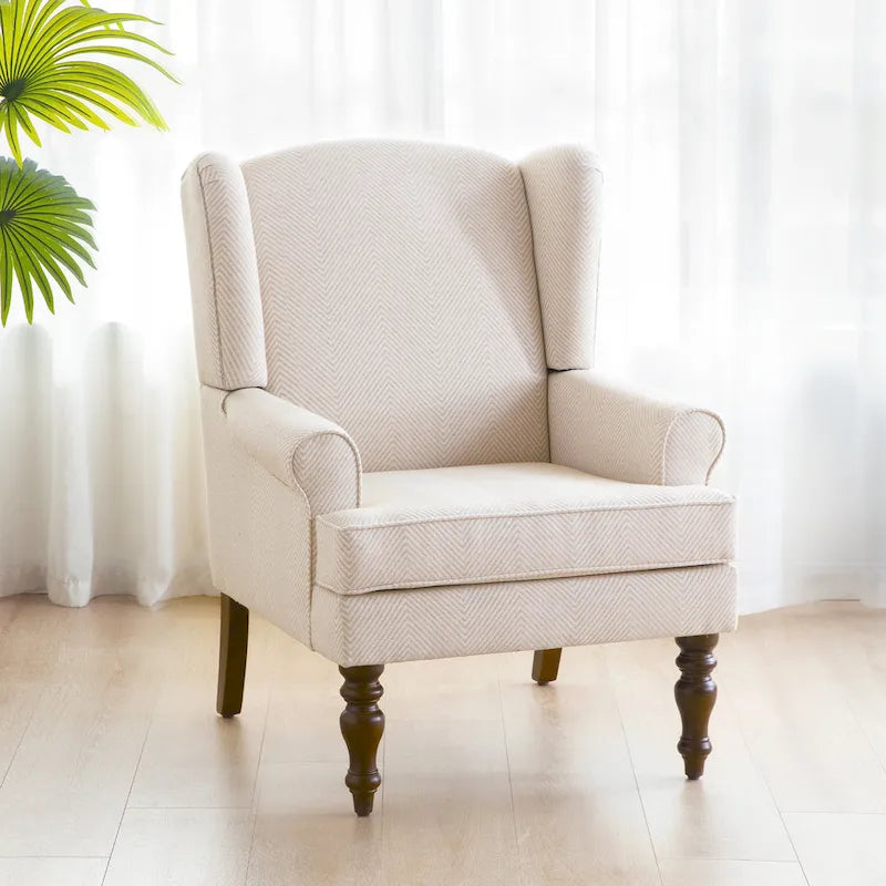 Fauteuil d'appoint avec pieds tournés, lot de 2, bleu/beige/gris
