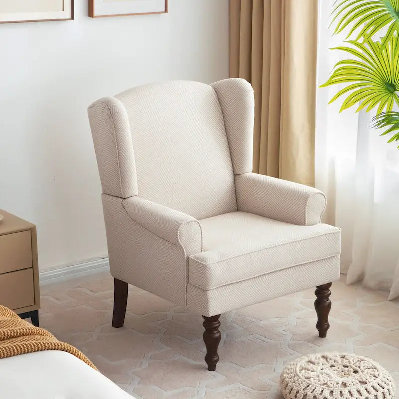 Fauteuil d'appoint avec pieds tournés, lot de 2, bleu/beige/gris