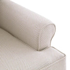 Fauteuil d'appoint avec pieds tournés, lot de 2, bleu/beige/gris