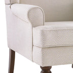 Fauteuil d'appoint avec pieds tournés, lot de 2, bleu/beige/gris