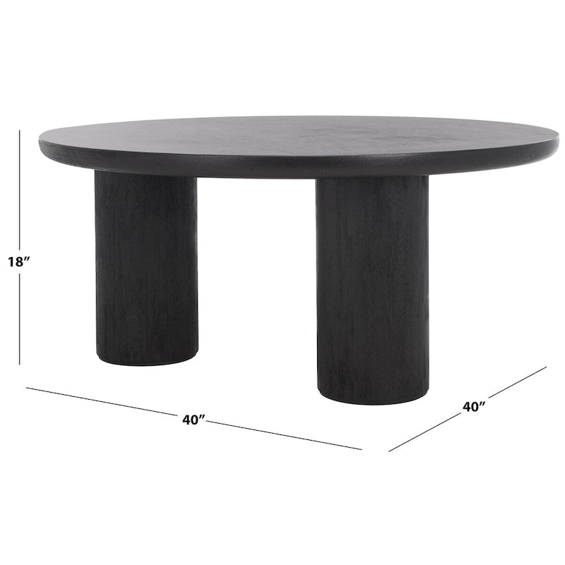 Table basse ronde Mork à 3 pieds SAFAVIEH Home - 40Lx40Px18H
