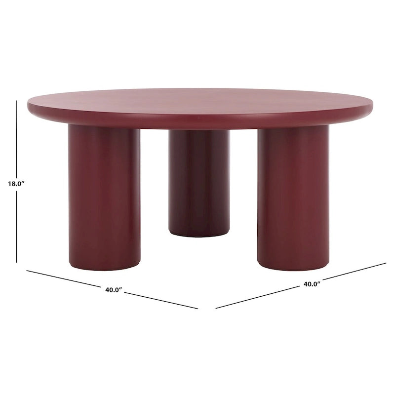 Table basse ronde Mork à 3 pieds SAFAVIEH Home - 40Lx40Px18H