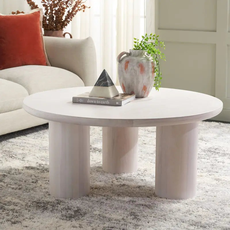 Table basse ronde Mork à 3 pieds SAFAVIEH Home - 40Lx40Px18H