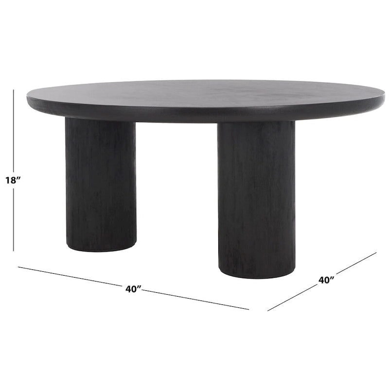 Table basse ronde Mork à 3 pieds SAFAVIEH Home - 40Lx40Px18H