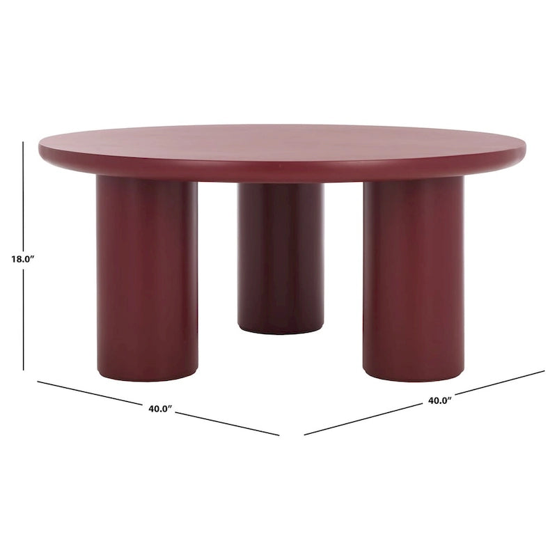Table basse ronde Mork à 3 pieds SAFAVIEH Home - 40Lx40Px18H